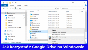 Jak korzystać z Google Drive na Windowsie